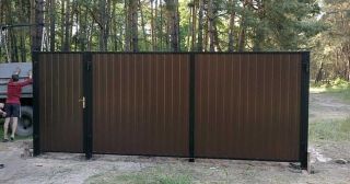 Купить распашные ворота из профнастила Реутов, цена от 2774 руб.